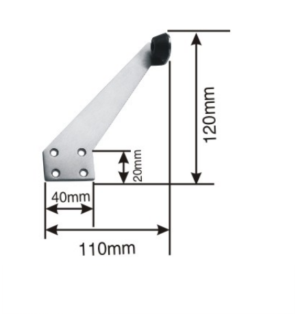 Left stamping stainless steel door stopper