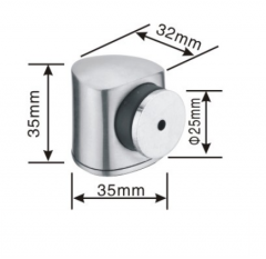Floor-Mounted Magnetic Solid Stainless steel door stopper