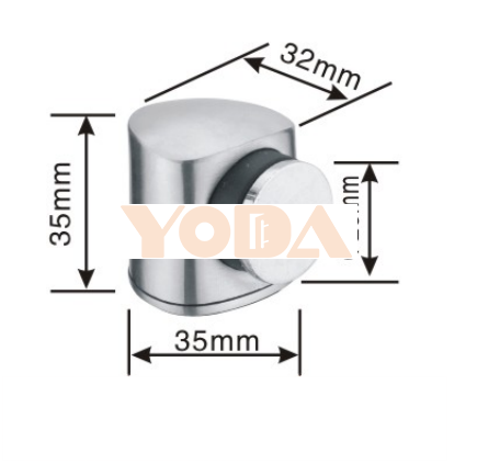 Floor-Mounted Magnetic Solid Stainless steel door stopper