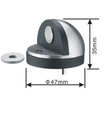 Magnetic stainless steel door stopper