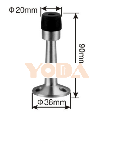 Solid stainless steel door stopper