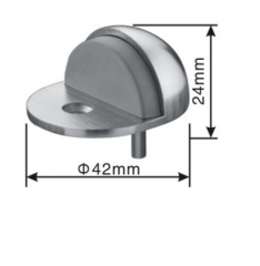 Solid stainless steel door stopper