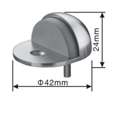Solid stainless steel door stopper
