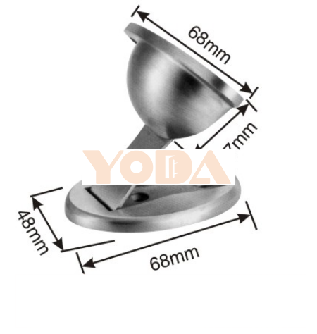 Solid stainless steel door stopper