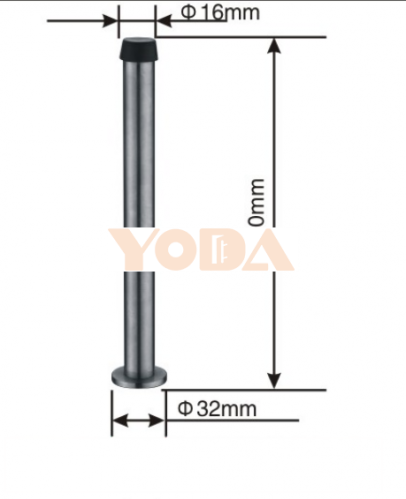 Stainless steel rod door stopper