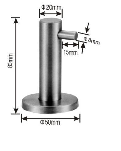 Stainless steel door stopper