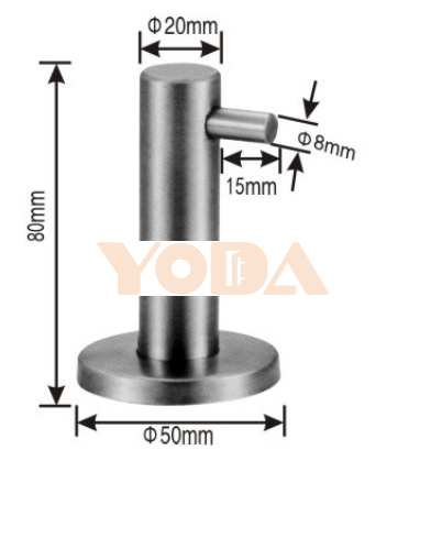 Stainless steel door stopper