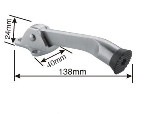 Solid stainless steel door stopper