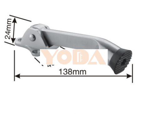 Solid stainless steel door stopper