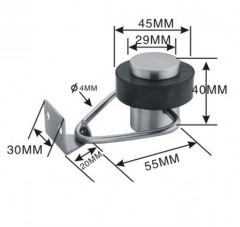 Stainless steel door stopper