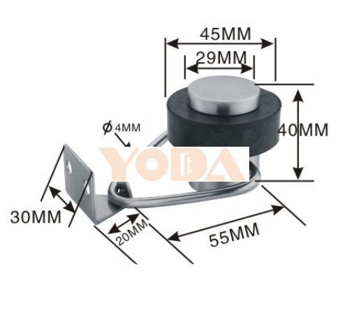 Stainless steel door stopper