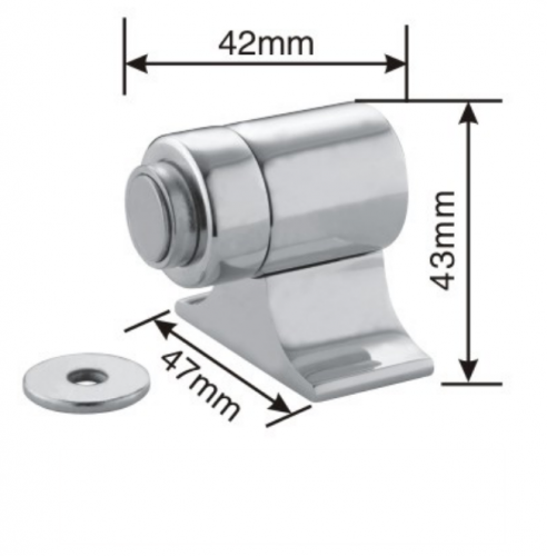 Zinc alloy stainless steel door stopper