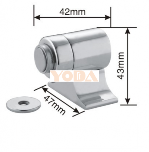 Zinc alloy stainless steel door stopper