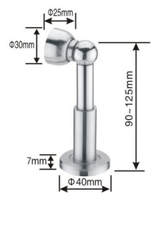 Solid Stainless steel door stopper with adjustable height