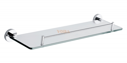 Stainless steel towel holder with glass tray