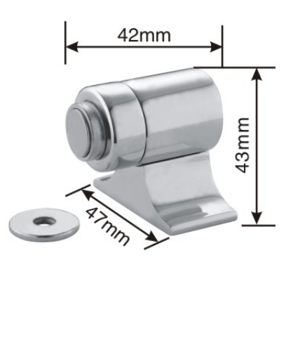 Solid stainless steel door stopper