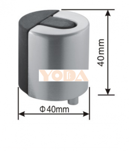 Zinc alloy stainless steel door stopper