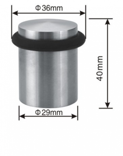 Zinc alloy stainless steel door stopper