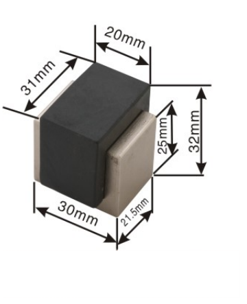 Solid stainless steel door stopper