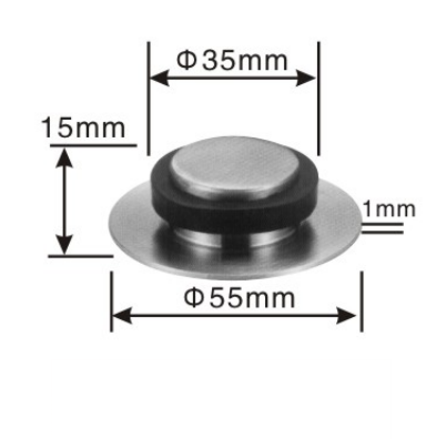 Stainless steel door stopper