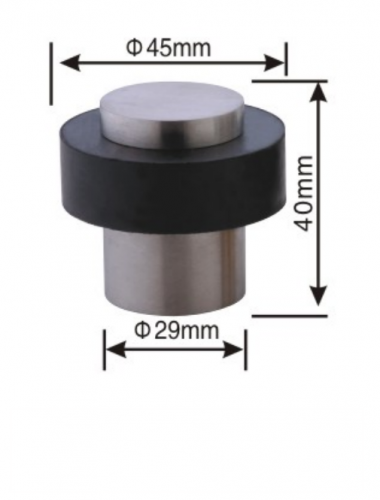 Zinc alloy stainless steel door stopper