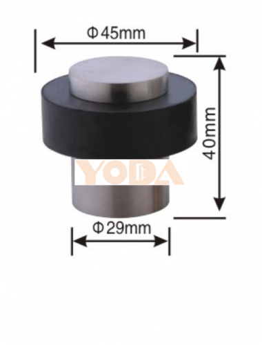 Zinc alloy stainless steel door stopper