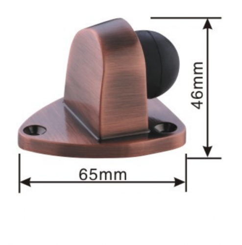 Zinc alloy stainless steel door stopper