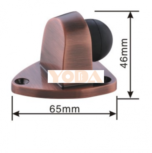 Zinc alloy stainless steel door stopper