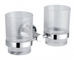 Bathroom toothbrush cup -double