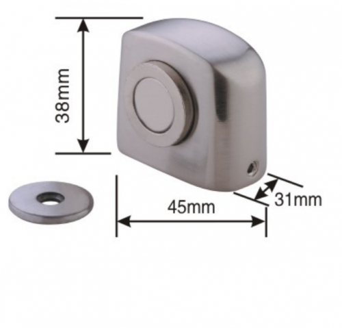 Zinc alloy stainless steel door stopper