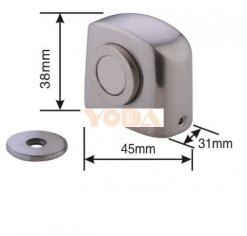 Zinc alloy stainless steel door stopper