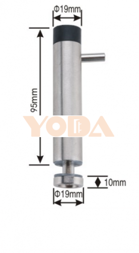 Stainless steel door stopper for glass door only