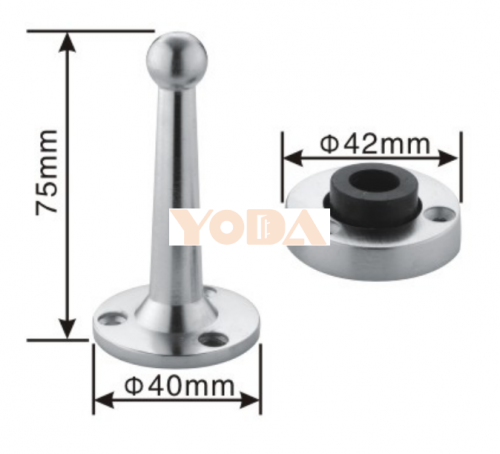 Zinc alloy stainless steel door stopper