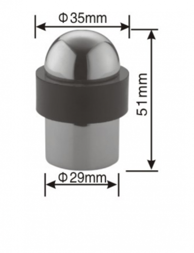 Zinc alloy stainless steel door stopper