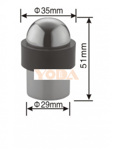 Zinc alloy stainless steel door stopper