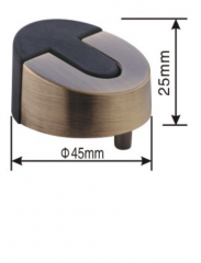 Zinc alloy stainless steel door stopper
