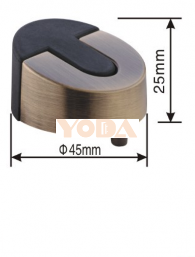 Zinc alloy stainless steel door stopper