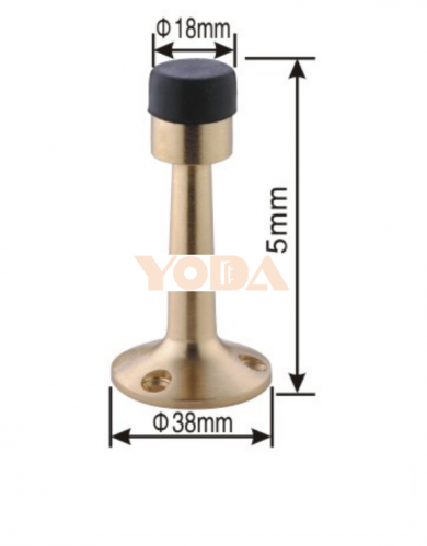 Zinc alloy stainless steel door stopper