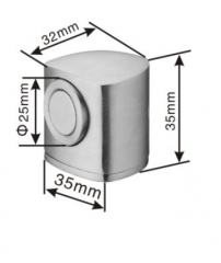 Solid stainless steel door stopper