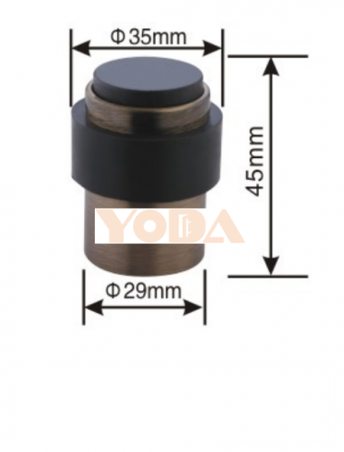 Zinc alloy stainless steel door stopper