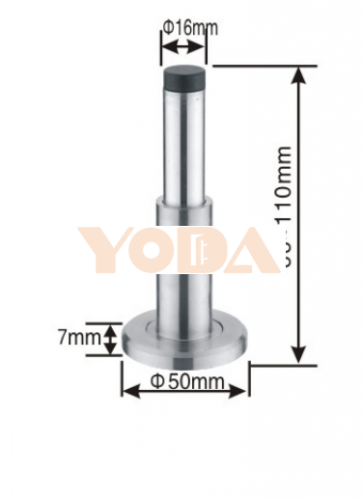 Solid Stainless steel door stopper with adjustable height