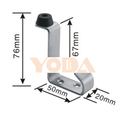 Stainless steel door stopper