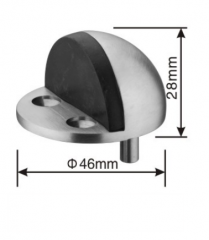 Solid stainless steel door stopper