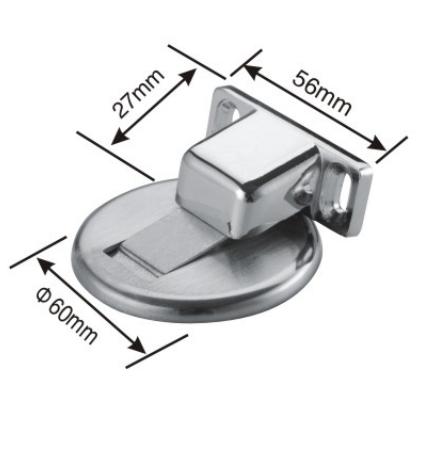 Solid stainless steel door stopper