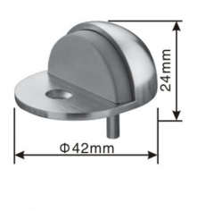 Zinc alloy stainless steel door stopper