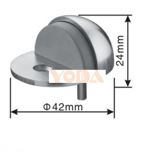 Zinc alloy stainless steel door stopper