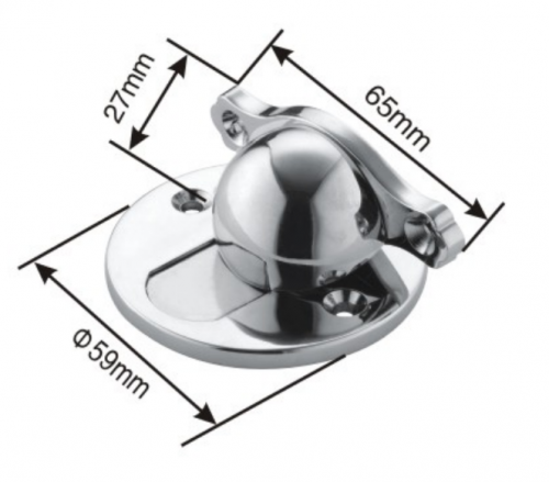 Zinc alloy stainless steel door stopper