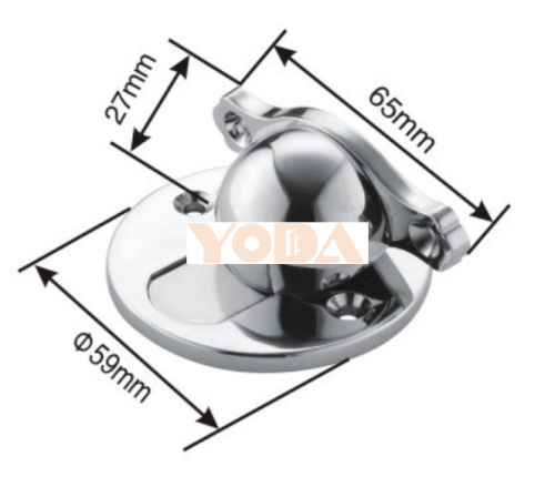 Zinc alloy stainless steel door stopper