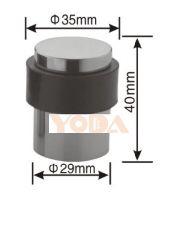 Zinc alloy stainless steel door stopper