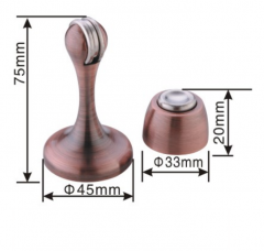 Zinc alloy stainless steel door stopper